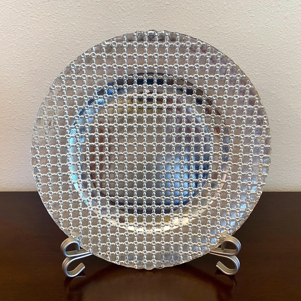 Silver Tone Decorative Plate